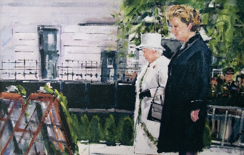 Queen Elizabeth painting by Michael Hanrahan